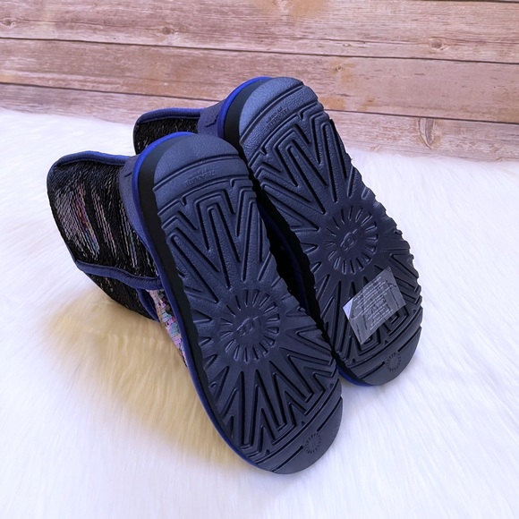 UGG Women’s Classic Short Sequin Blue Boots - Picture 8 of 9